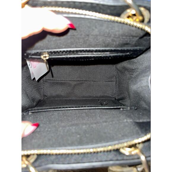 Trina Turk Crossbody Tote Black Double Handle New With Tags - Picture 5 of 9